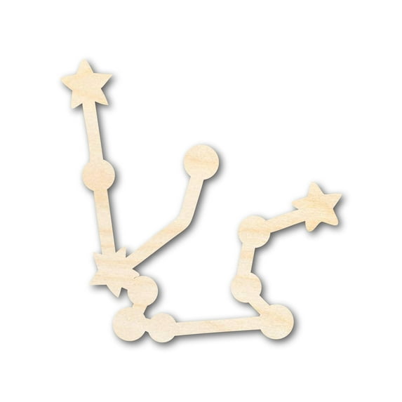 Unfinished Wood Aquarius Constellation Shape - Zodiac Craft - up to 46" 7" / 1/8"