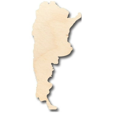 Unfinished Wood Argentina Shape - Countries - Craft - up to 46" DIY 10" / 1/4"
