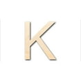 thumbnail image 1 of Unfinished Wood Arial Letter K Shape - Craft - up to 46" DIY 46" / 1/2", 1 of 3