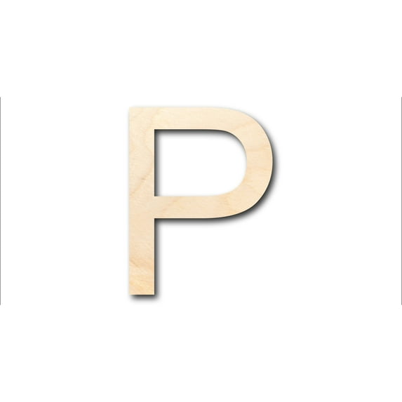 Unfinished Wood Arial Letter P Shape - Craft - up to 46" DIY 36" / 1/2"