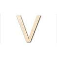 thumbnail image 1 of Unfinished Wood Arial Letter V Shape - Craft - up to 46" DIY 16" / 3/4", 1 of 3