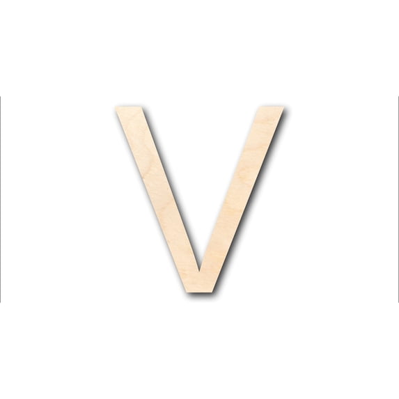 Unfinished Wood Arial Letter V Shape - Craft - up to 46" DIY 20" / 1"