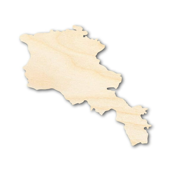 Unfinished Wood Armenia Country Shape - Eastern Europe Craft - up to 46" DIY 16" / 1/8"
