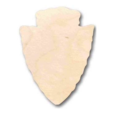 Unfinished Wood Arrow Head Silhouette - Craft- up to 46" DIY 3" / 1/2"