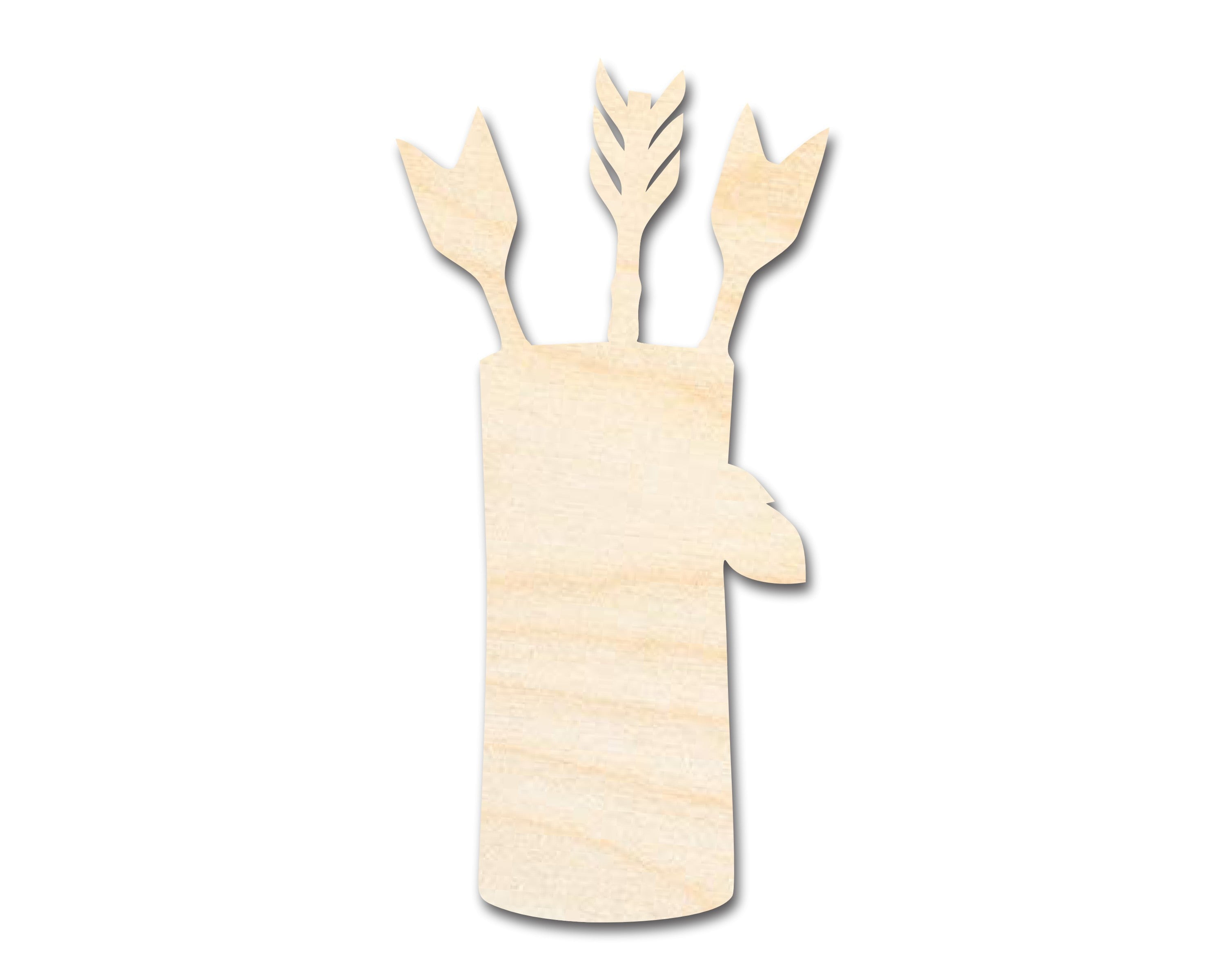Unfinished Wood Arrow Quiver Shape Craft Cutout up to 36" DIY 12