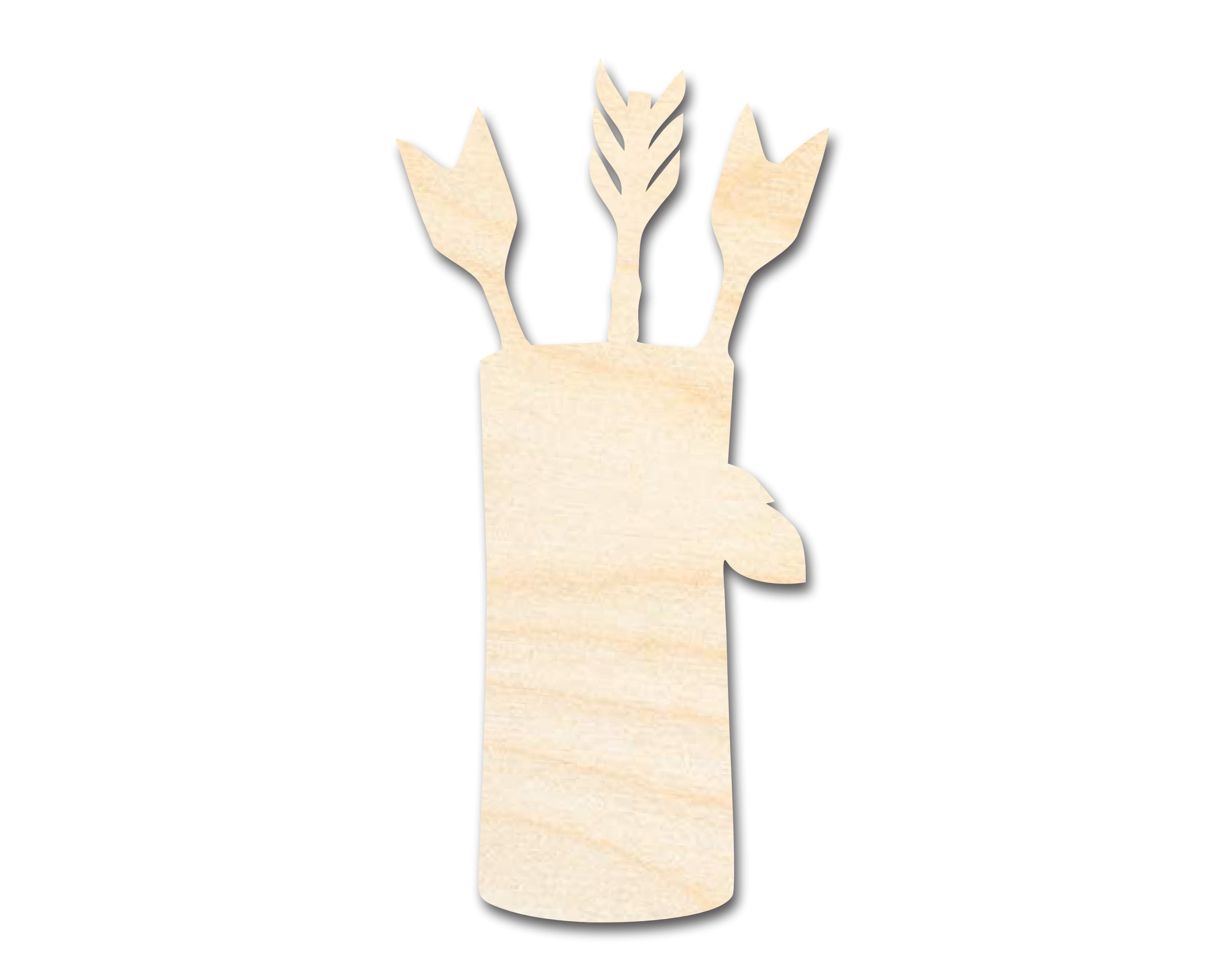 Unfinished Wood Arrow Quiver Shape | Craft Cutout 18" / 1/8" - Walmart.com