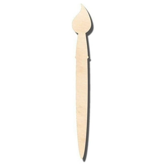 Unfinished Wood Artist Paint Brush Shape - Craft - up to 46" DIY 18" / 3/4"