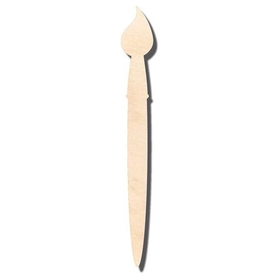 Unfinished Wood Artist Paint Brush Shape - Craft - up to 46" DIY 6" / 1/2"