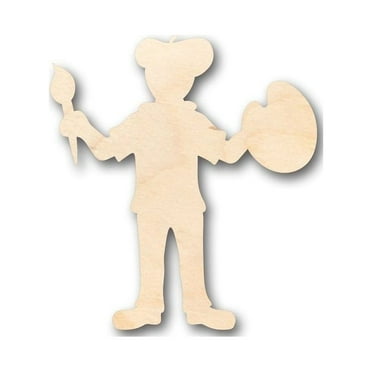 Unfinished Wood Artist Painting Shape - Craft - up to 46" DIY 24" / 1/4"
