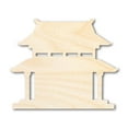 thumbnail image 1 of Unfinished Wood Asian Pagoda Shape 10" / 1/2", 1 of 3
