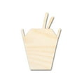 thumbnail image 1 of Unfinished Wood Asian Takeout Shape | Craft Cutout 12" / 1/2", 1 of 3