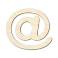 thumbnail image 1 of Unfinished Wood @ (At) Symbol | DIY Craft Cutout 12" / 1/8", 1 of 4