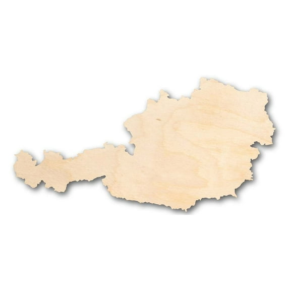 Unfinished Wood Austria Shape - Country - Craft - up to 46" DIY 10" / 1/8"