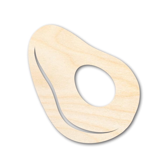 Unfinished Wood Avocado Shape | DIY Craft Cutout 3" / 1/8"