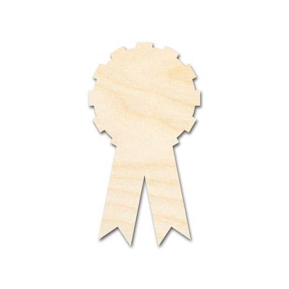Unfinished Wood Award Ribbon Shape 6" / 1/8"