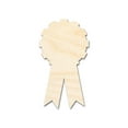 thumbnail image 1 of Unfinished Wood Award Ribbon Shape | DIY Craft Cutout 8" / 1/4", 1 of 4