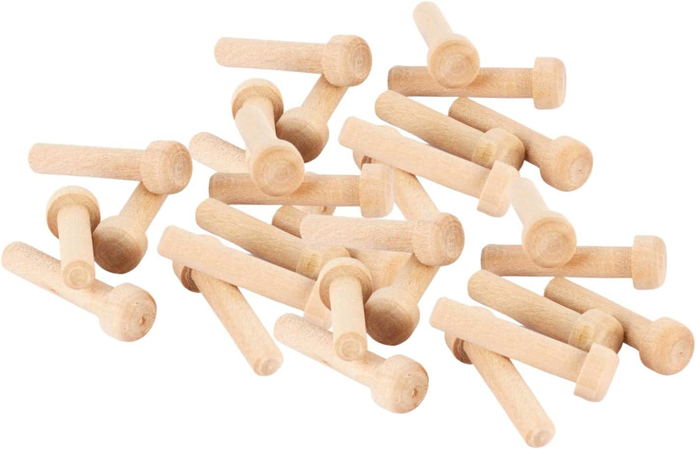 Unfinished Wood Axle Pegs Pack Of 40 For Craft Cars Trains And More (1