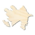 thumbnail image 1 of Unfinished Wood Azerbaijan Country Shape - Eastern Europe Craft - up to 46" DIY 4" / 1/8", 1 of 4