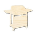 thumbnail image 1 of Unfinished Wood BBQ Grill Shape - Craft - up to 46" DIY 5" / 1/8", 1 of 4