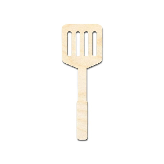 Unfinished Wood BBQ Slotted Turner Shape | Craft Cutout 12" / 1/8"