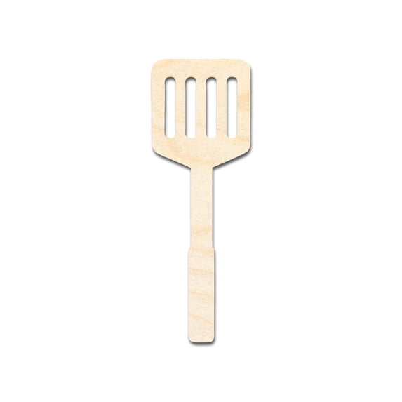 Unfinished Wood BBQ Slotted Turner Shape | Craft Cutout 12" / 3/4"