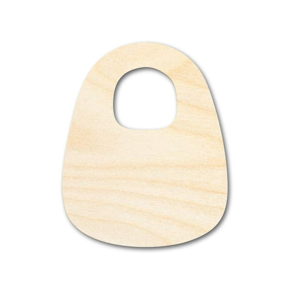 Unfinished Wood Baby Bib Shape 10" / 1/2"