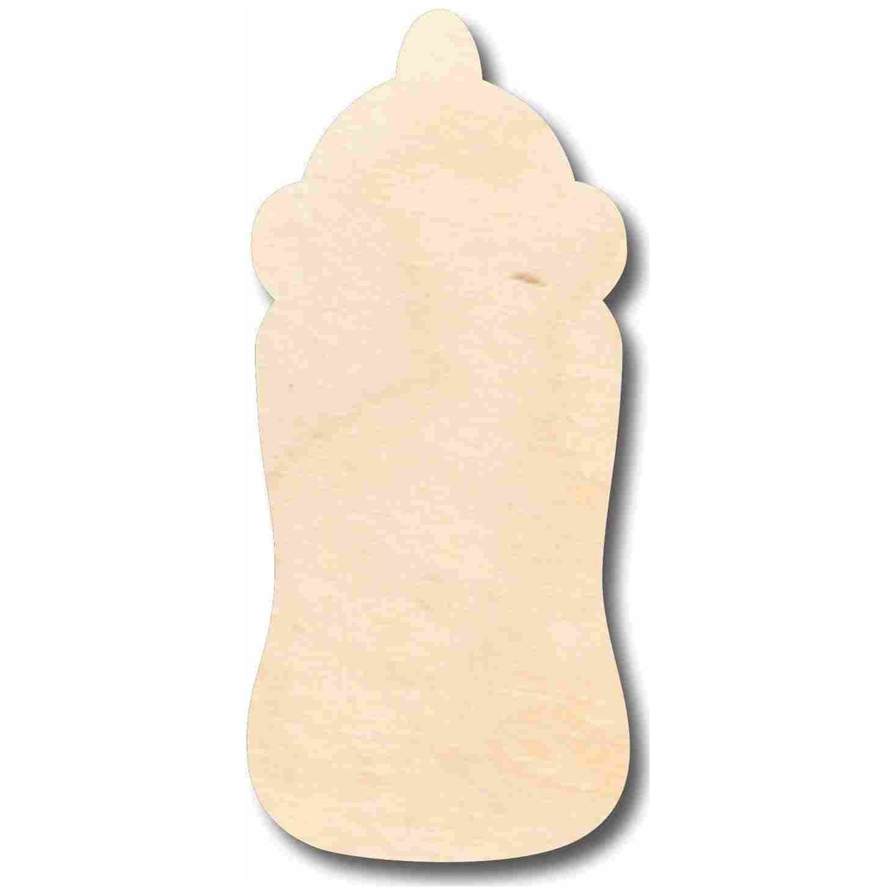 Unfinished Wood Baby Bottle Silhouette - Craft- up to 46" DIY 14" / 1"