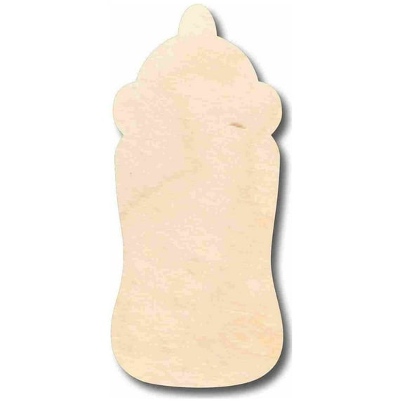 Unfinished Wood Baby Bottle Silhouette - Craft- up to 46" DIY 14" / 1"