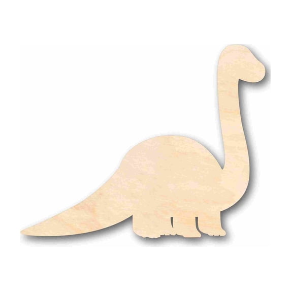 Unfinished Wood Baby Dinosaur Brontosaurus Silhouette - Craft- up to 46" DIY 14" / 1/2"