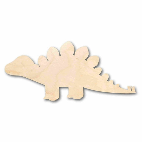 Unfinished Wood Baby Dinosaur Stegosaurus Silhouette - Craft- up to 46" DIY 18" / 1/2"