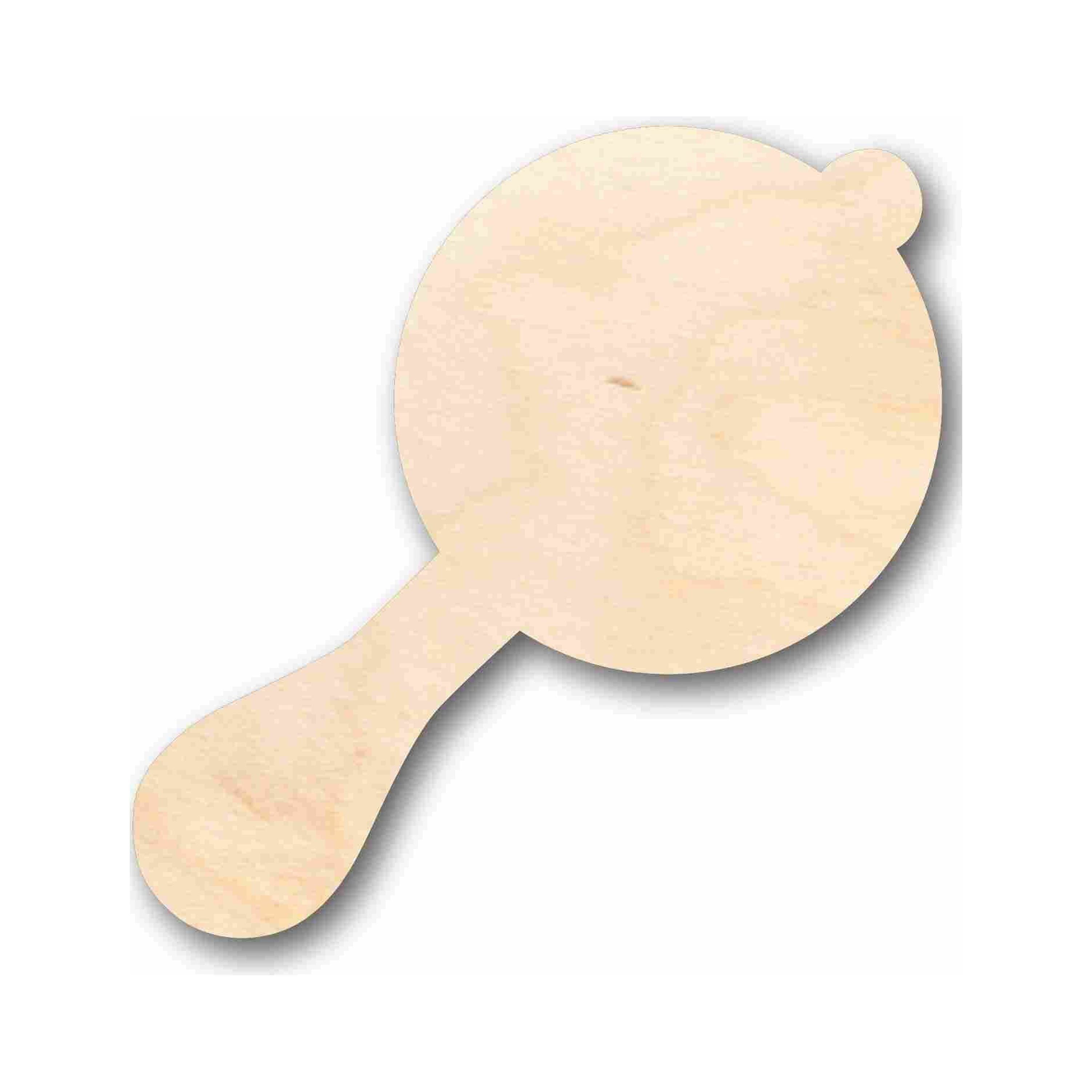 Unfinished Wood Baby Rattle Silhouette - Craft- up to 46