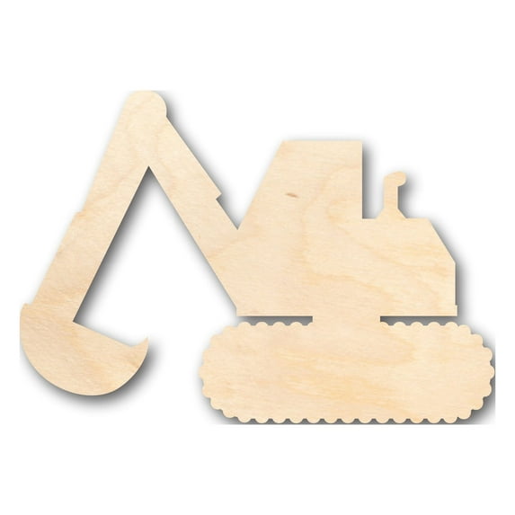 Unfinished Wood Back Hoe Construction Shape - Craft - up to 46" DIY 36" / 1/4"