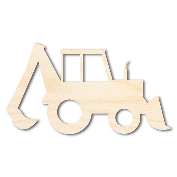 Unfinished Wood Backhoe Shape | DIY Craft Cutout 20" / 1/2"