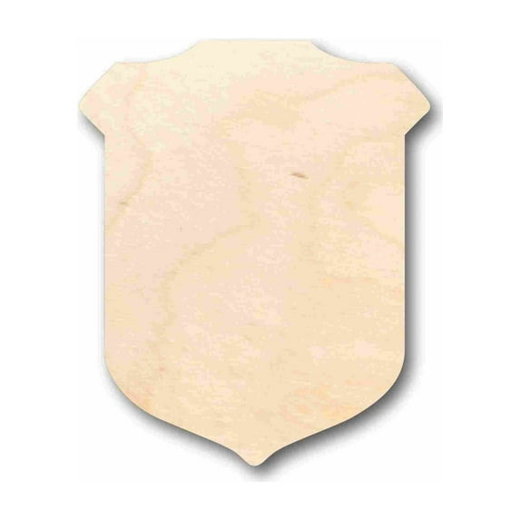 Unfinished Wood Badge Silhouette - Craft- up to 46" DIY 8" / 1/8"