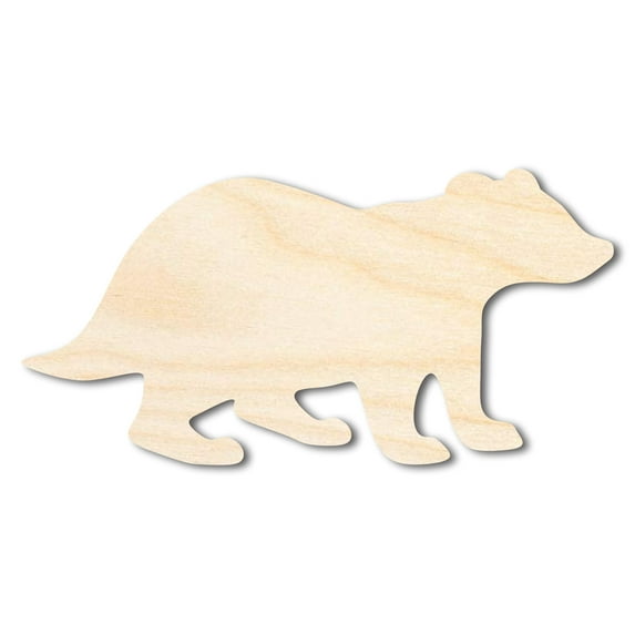 Unfinished Wood Badger Shape | DIY Wildlife Craft Cutout 16" / 1/8"