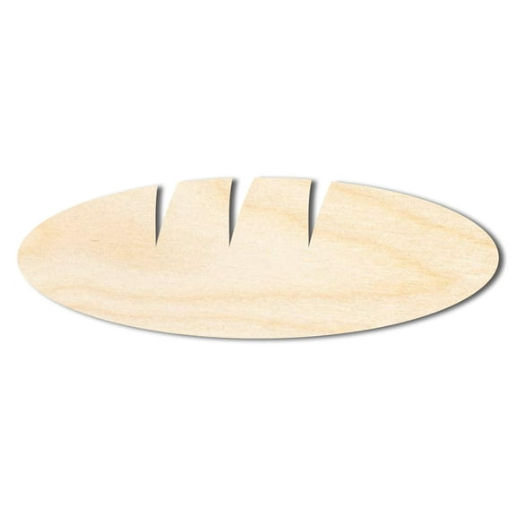 Unfinished Wood Baguette Shape 4" / 1/2"