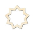 thumbnail image 1 of Unfinished Wood Baha'i Symbol Shape | DIY Craft Cutout | up to 46" DIY 36" / 1/2", 1 of 3