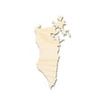 thumbnail image 1 of Unfinished Wood Bahrain Country Shape - Middle East Craft - up to 46" DIY 8" / 1/2", 1 of 4