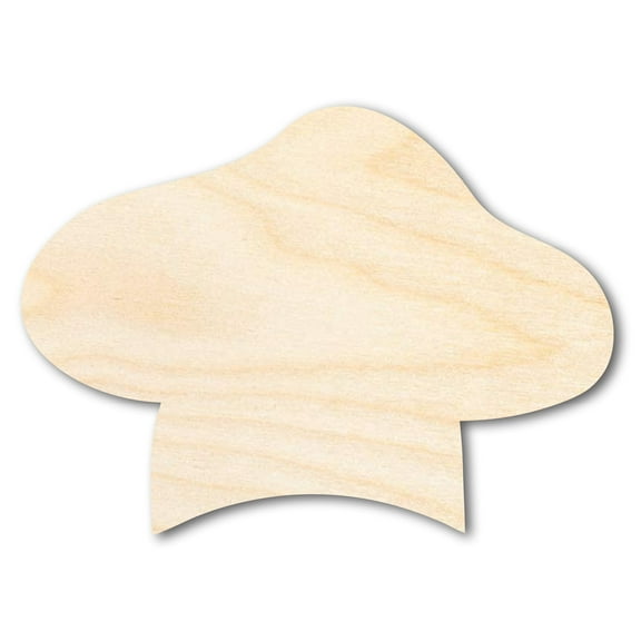 Unfinished Wood Baker Hat Shape 3" / 1/4"