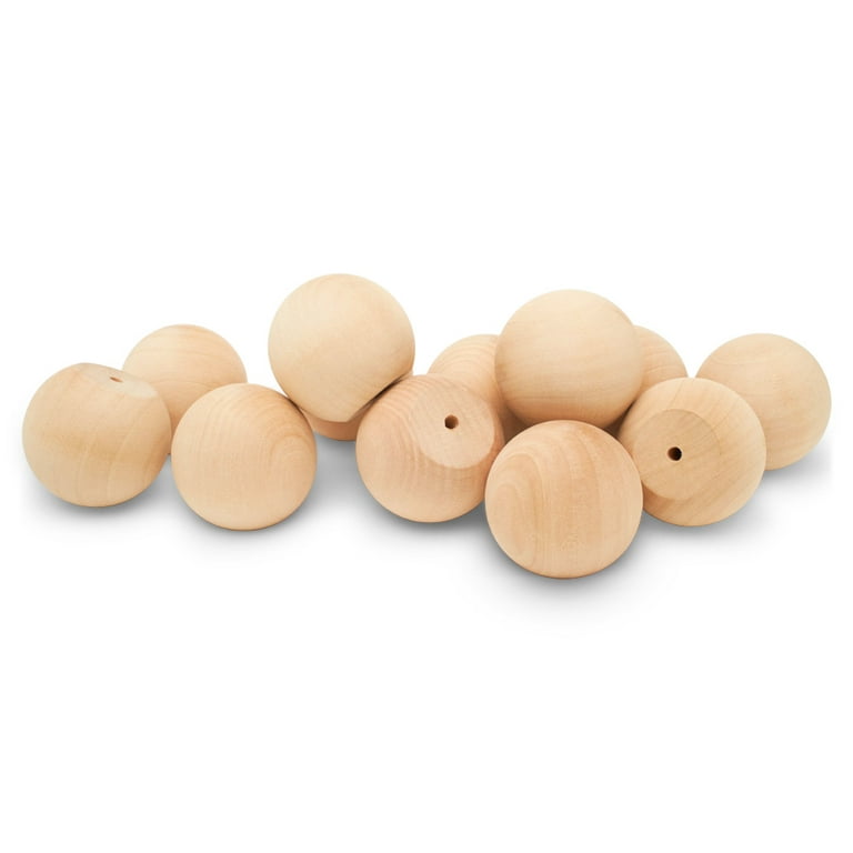Unfinished Wood Ball Knobs 2-1/2 inch for Kitchen Cabinet Knobs, Drawer Knobs, Dresser Knobs and Crafts, Pack of 25, by Woodpeckers
