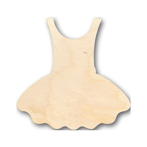 Unfinished Wood Ballet Dress Shape - Craft - up to 46" DIY 30" / 1"