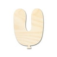 thumbnail image 1 of Unfinished Wood Balloon Letter U Shape | DIY Craft Cutout | up to 46" DIY 36" / 1/2", 1 of 3