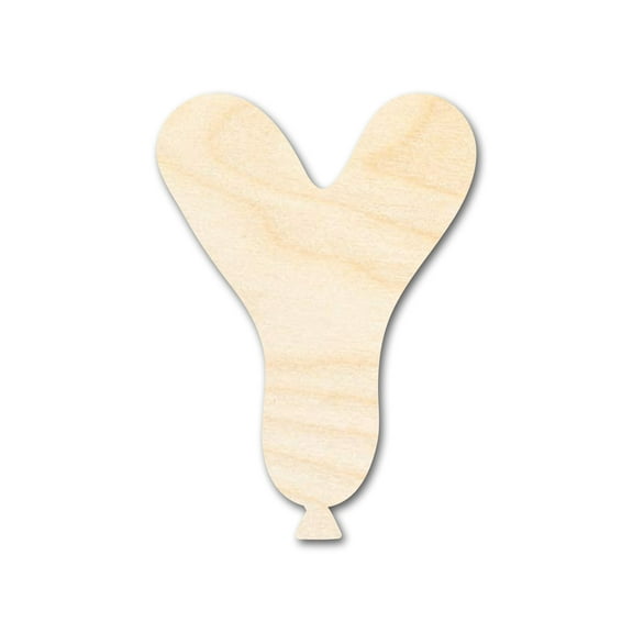 Unfinished Wood Balloon Letter Y Shape 18" / 1/8"