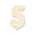 thumbnail image 1 of Unfinished Wood Balloon Number 5 Shape 10" / 1/2", 1 of 3