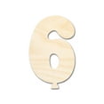 thumbnail image 1 of Unfinished Wood Balloon Number 6 Shape | DIY Craft Cutout 42" / 3/4", 1 of 3