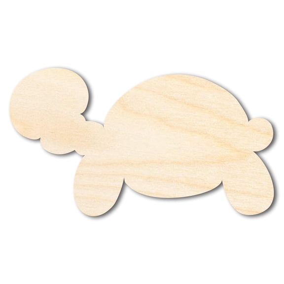Unfinished Wood Balloon Turtle Shape | DIY Craft Cutout 3" / 1/4"