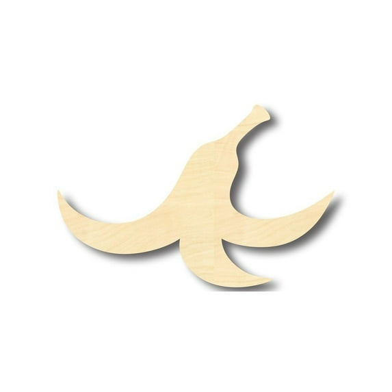 Unfinished Wood Banana Peel Shape - Fruit - Craft- up to 46" DIY 12" / 1/2"