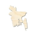 thumbnail image 1 of Unfinished Wood Bangladesh Country Shape - South Asia Craft - up to 46" DIY 14" / 1/2", 1 of 4