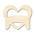 thumbnail image 1 of Unfinished Wood Bannered Heart Shape - Craft - up to 46" 20" / 1/2", 1 of 5