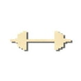 thumbnail image 1 of Unfinished Wood Barbell Weights Shape - Craft - Music - up to 46" DIY 12" / 1/2", 1 of 3